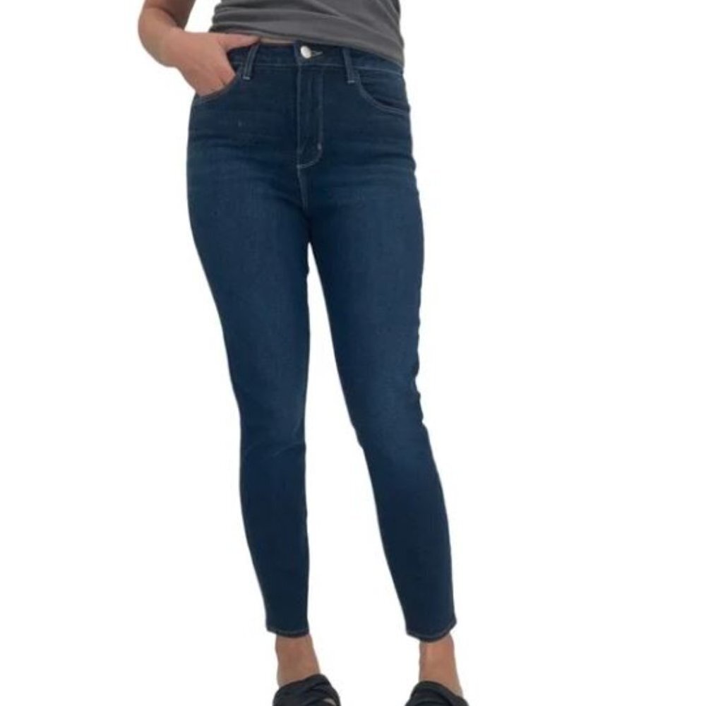 L'Agence Margot Blanks Dark Blue Denim Skinny Jeans Size 25 NWT